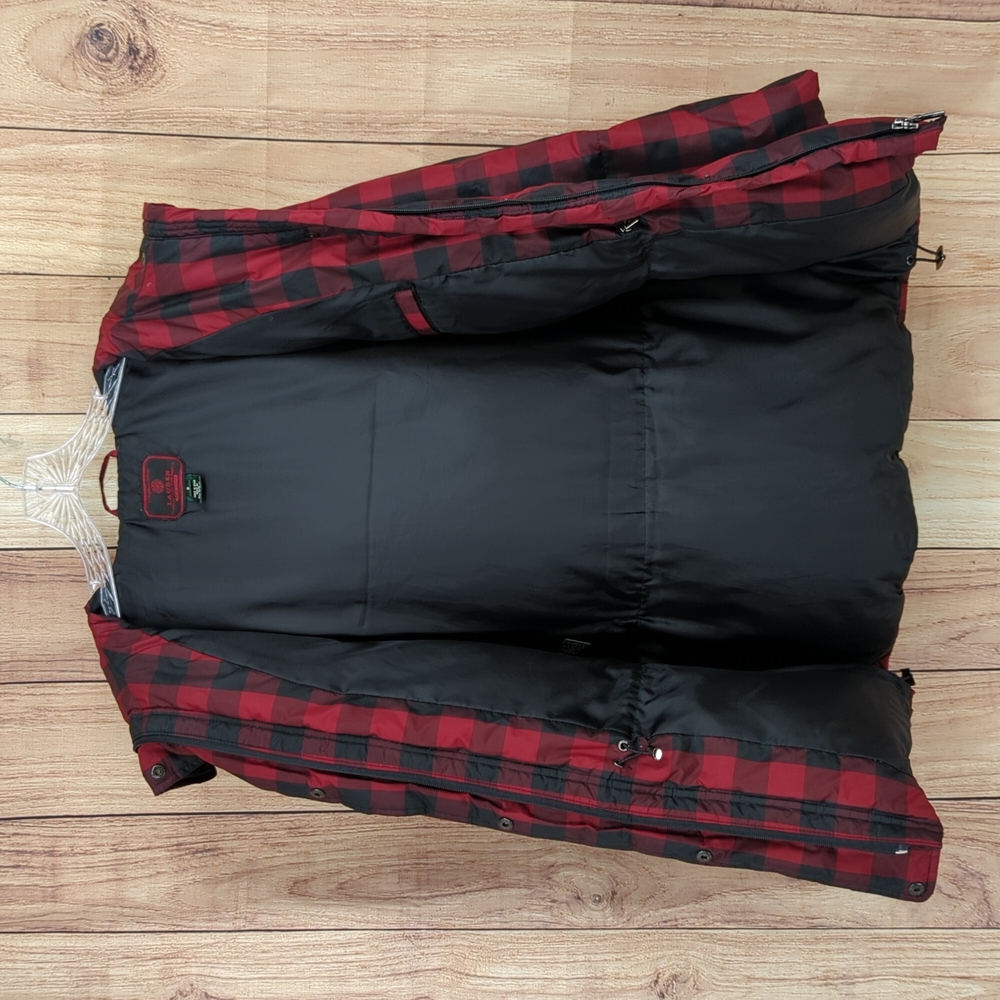 Lauren Ralph Lauren Buffalo Plaid Down Jacket Drawstring Waist Hood Faux… - Picture 12 of 17
